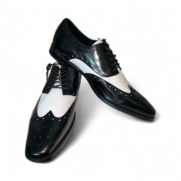 Stacy Adams Two-Tone Black and White Oxfords main image 4